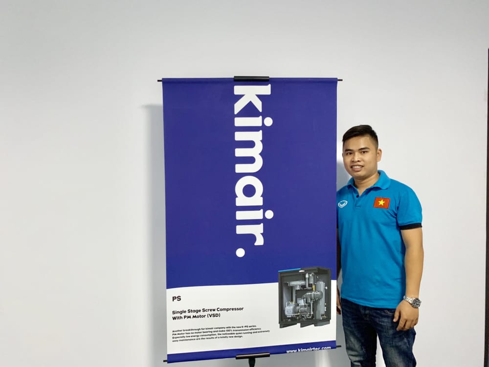 Kimair là dòng máy nén khí trục vít được tích hợp sẵn inverter của Hàn Quốc